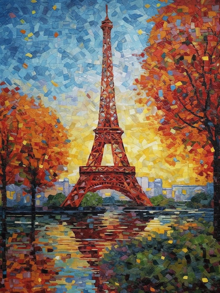 Eiffelturm Paris Frankreich Paul Signac Stil 1