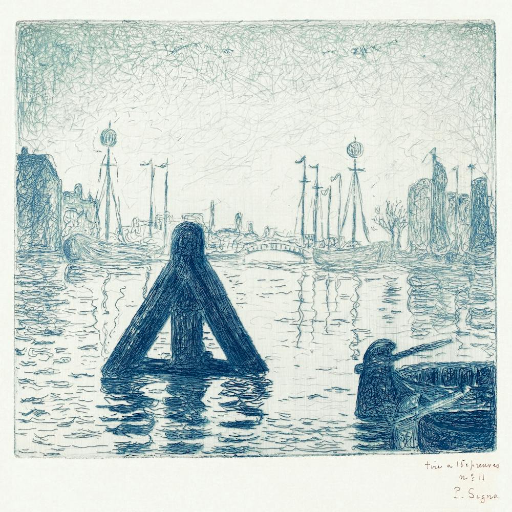 Harbor In Holland – Flushing, Paul Signac