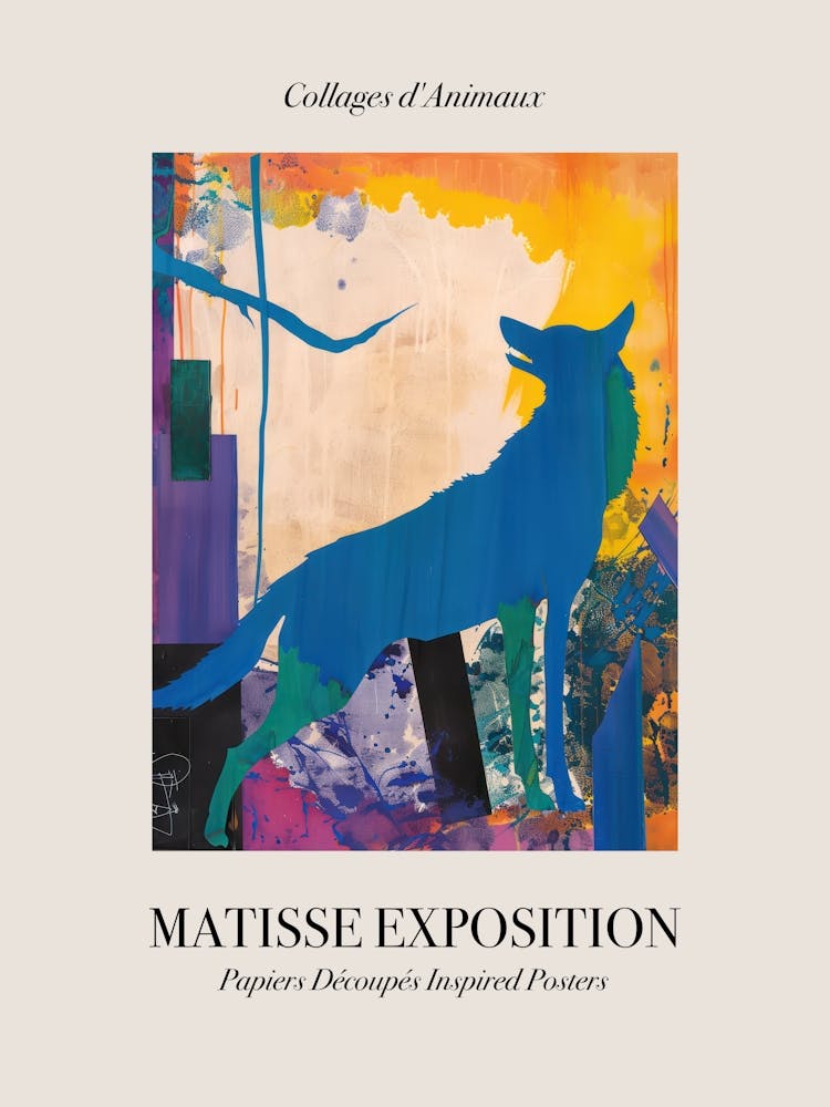 Wolf 3 Matisse Inspiriert Ausstellung Tiere Poster