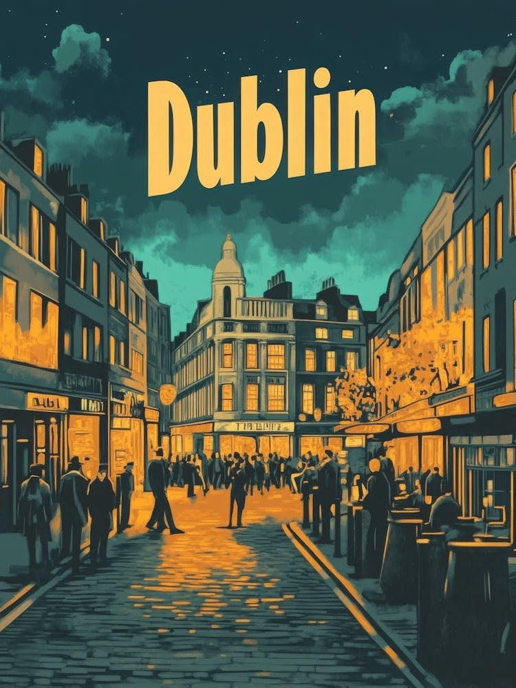 Aihrgdesign A Classic 1960s Travel Poster For Dublin