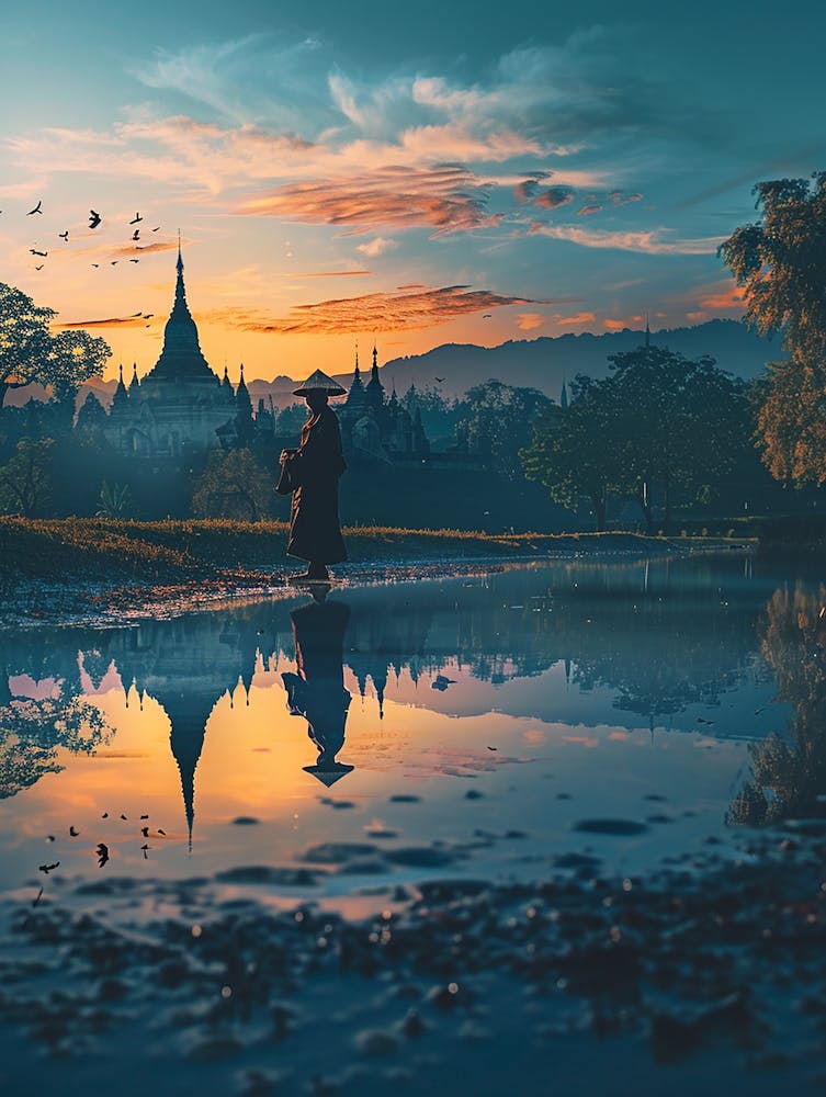 Sunset In Bagan