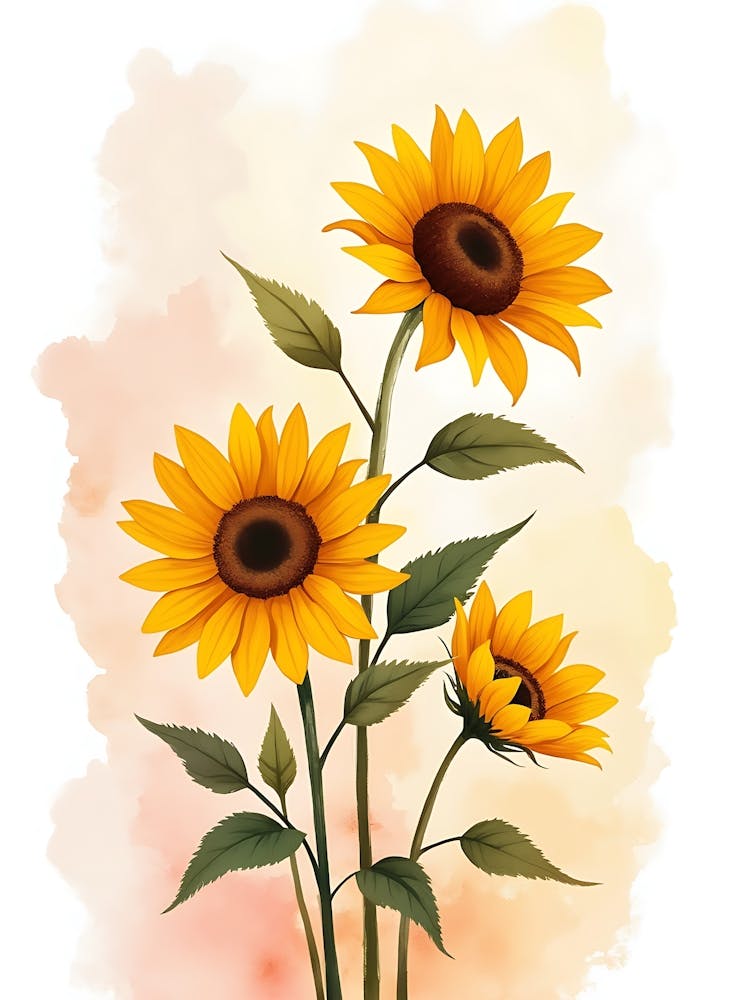 Klare Blumenform für stilvolle Wandgestaltung