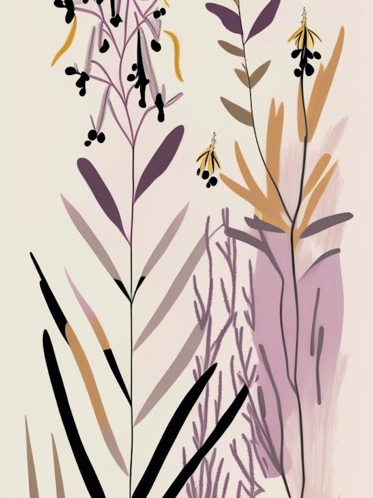 Fireweed Wildflower Modern Muted Colours