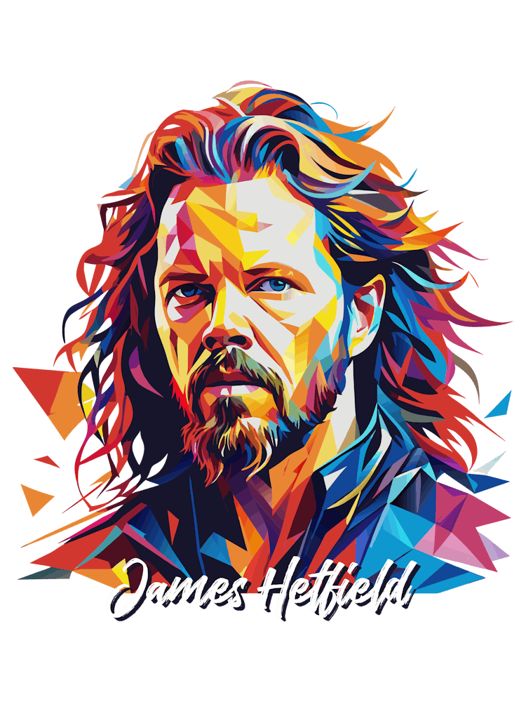 James Hetfield, Metallica 02 Portrait Music Icon Style WPAP Pop Art