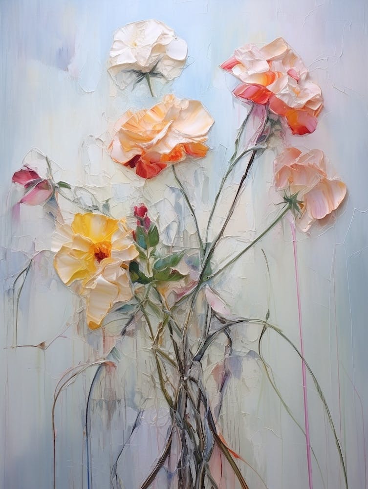 Abstract Flower Painting Carnation 2