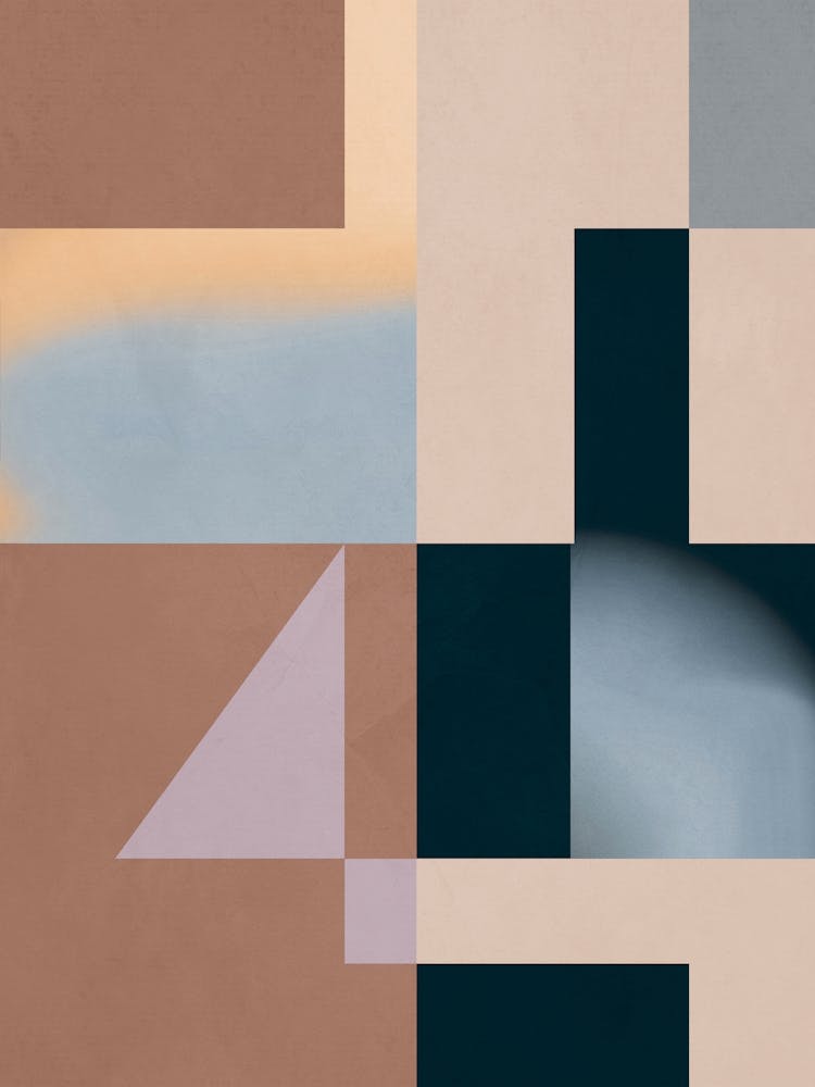 Modern Abstraction Mocha Mousse