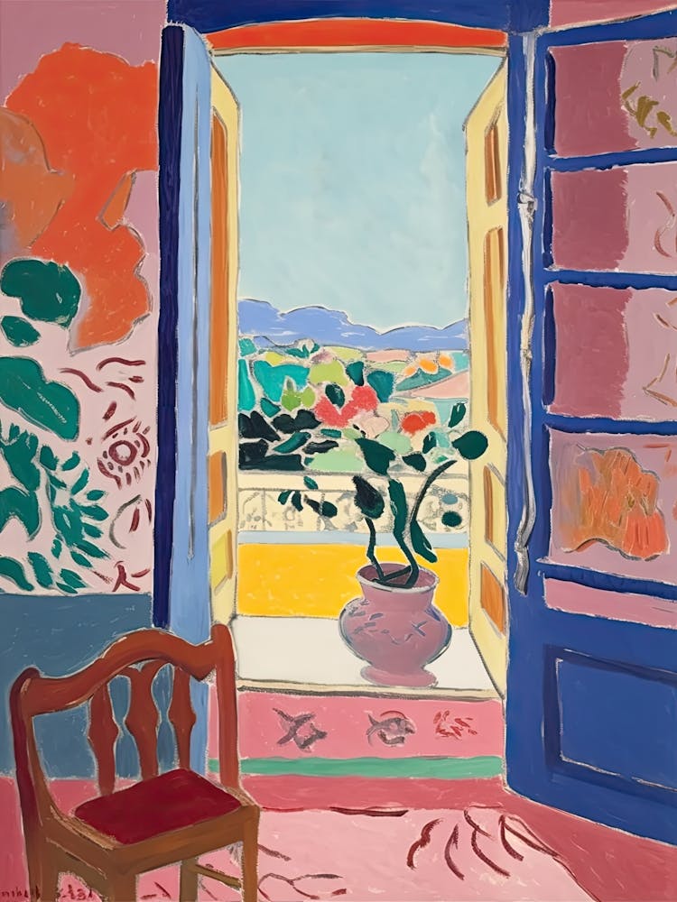 Open Window And A Vase