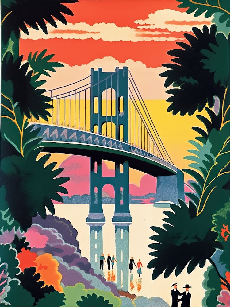 George Washington Bridge New Jersey Colourful 2