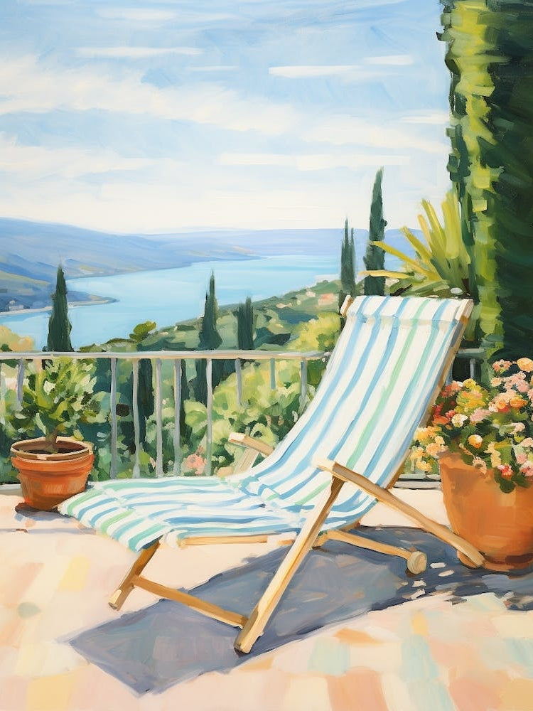 Sun Lounger By The Pool In Sicily Italy 5