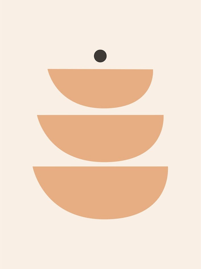 Abstract Circles 5 Orange