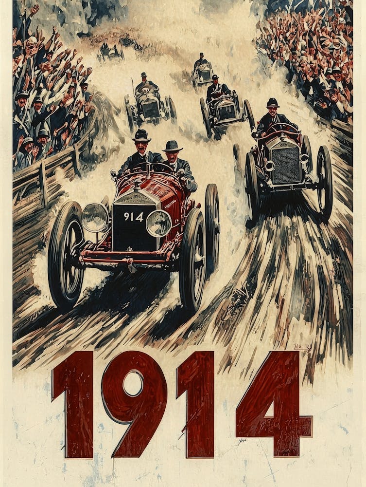 Aihrgdesign A Vintage Poster Of An Automobile Rally In 1914 F F814ecb6 C22e 4a56 Aace 59bc16f809e5 3