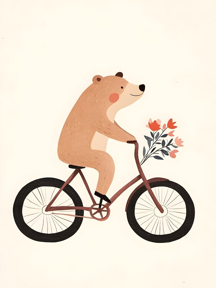 Bear On A Bike
