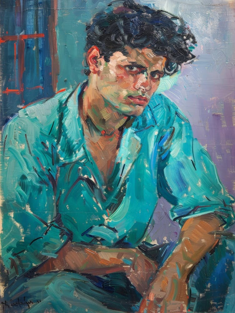 Man In A Blue Shirt