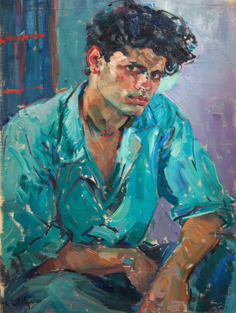 Man In A Blue Shirt