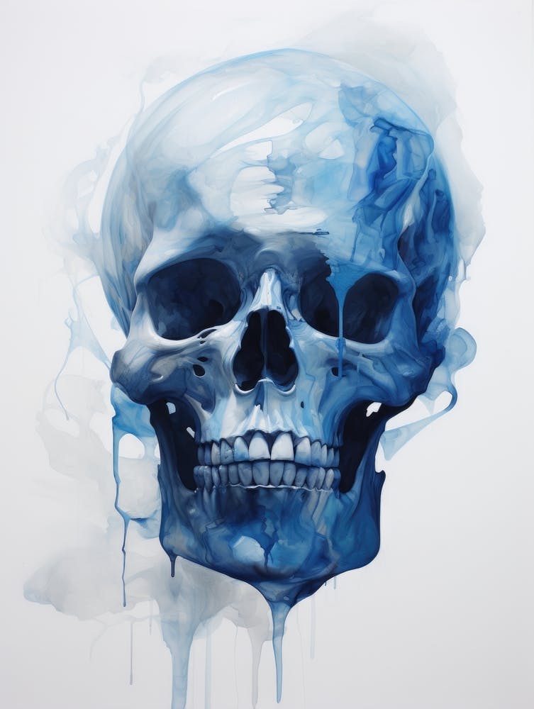 Blauer Totenkopf