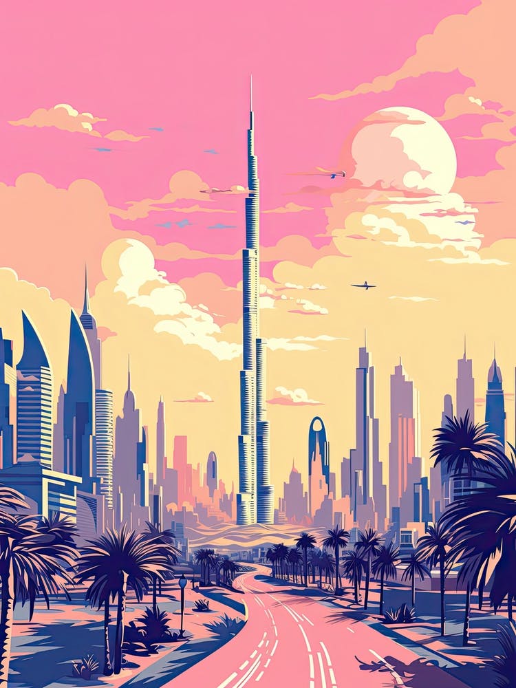 Dubai In Risograph Style 3
