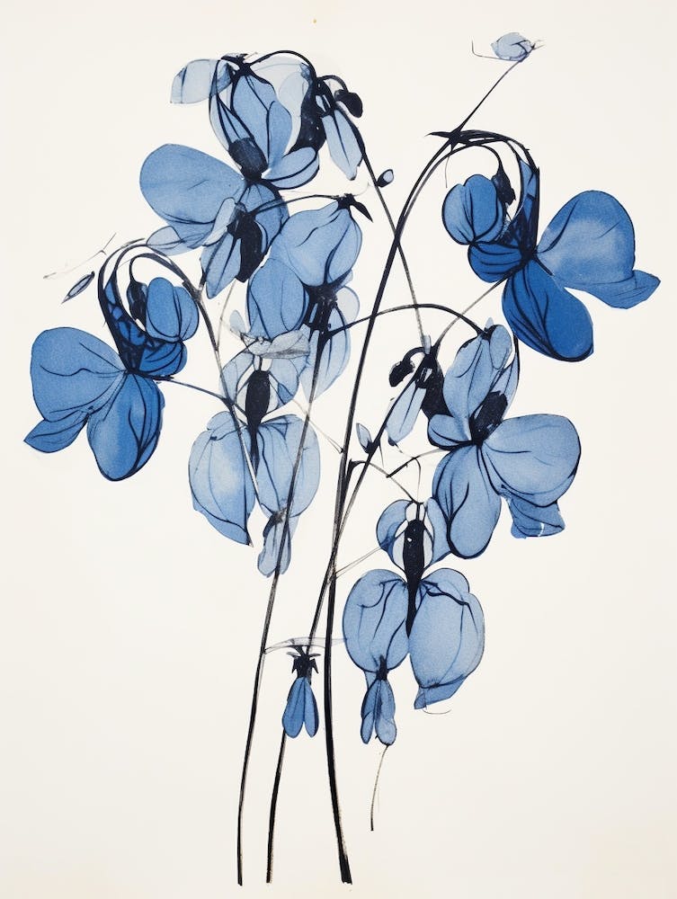 Blue Botanical Bleeding Heart Dicentra