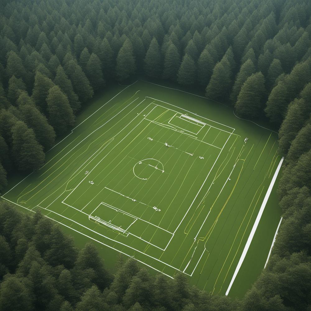 Football Field In The Forest