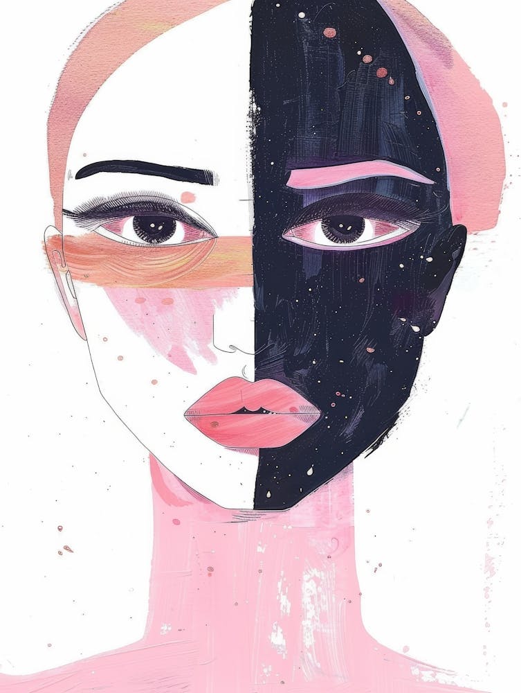 Black And Pink Face