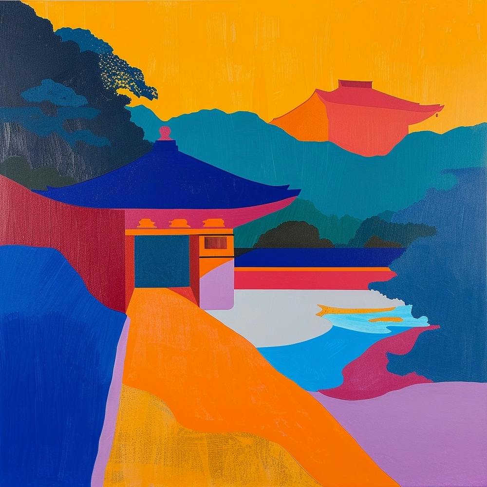 Colourful Gardens Ninna Ji Temple Japan 1