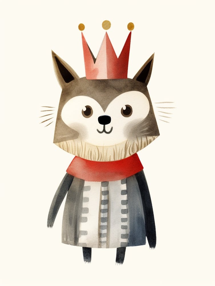 Little Raccoon 4 Wearing A Crown