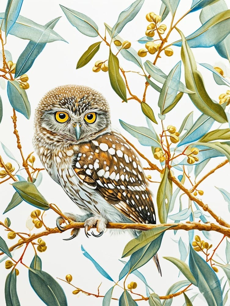 Northern Pygmy Owl Drawing 2