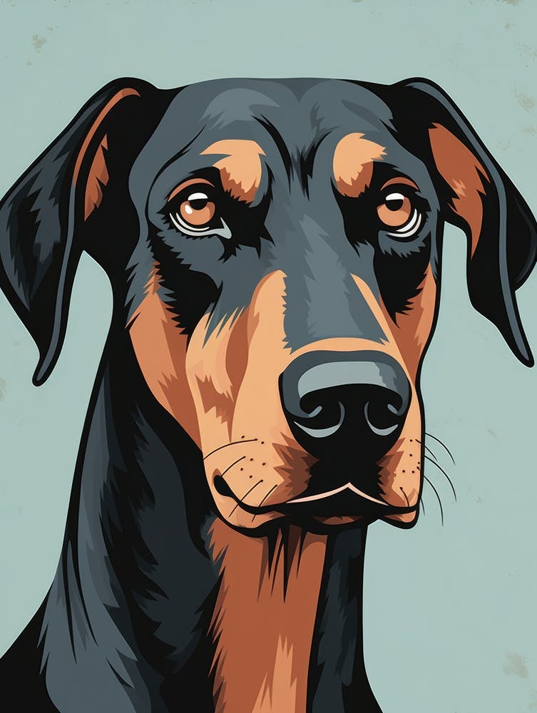 Doberman Pinscher Canvas Art
