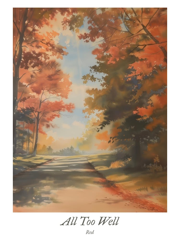 Taylor Swift Fan Art All Too Well Red Watercolour