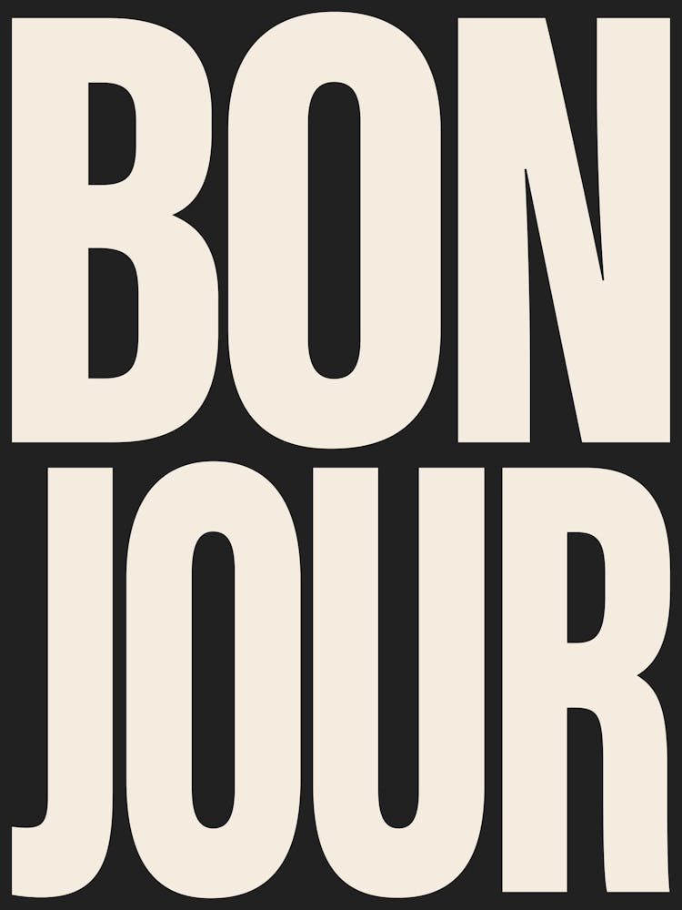 Bonjour - Cream & Black