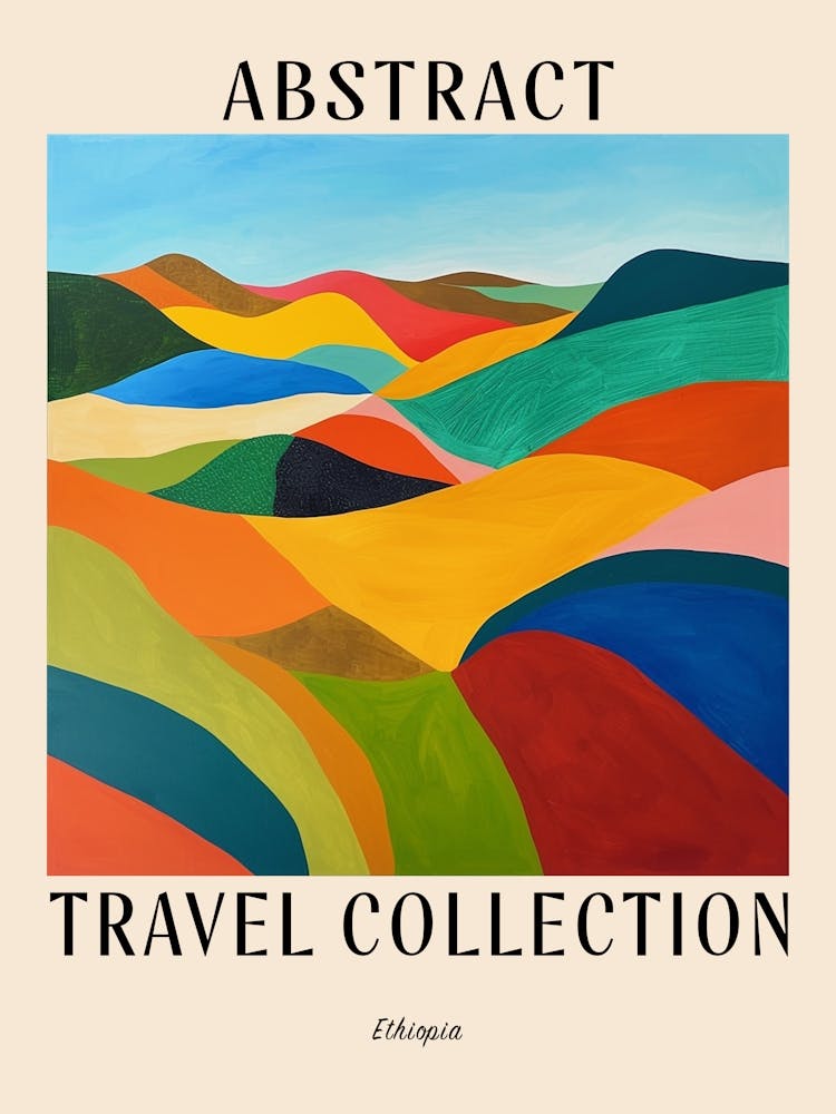 Abstrakte Reisekollektion Poster Äthiopien 1