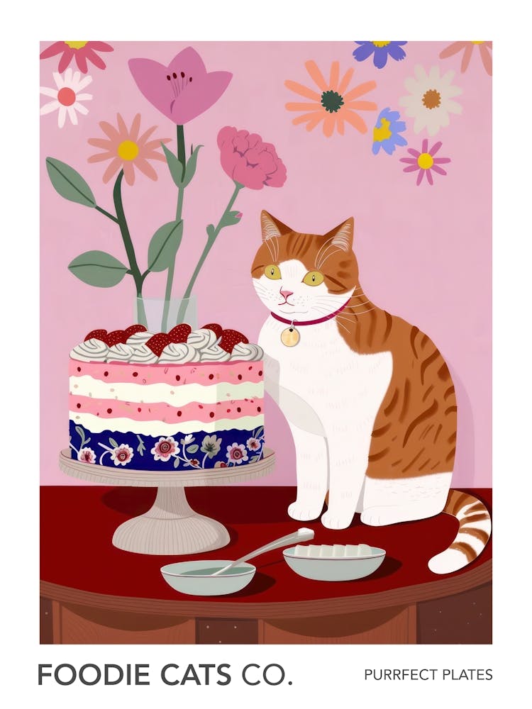 Foodie Cats Co Cat And A Trifle Cake 3