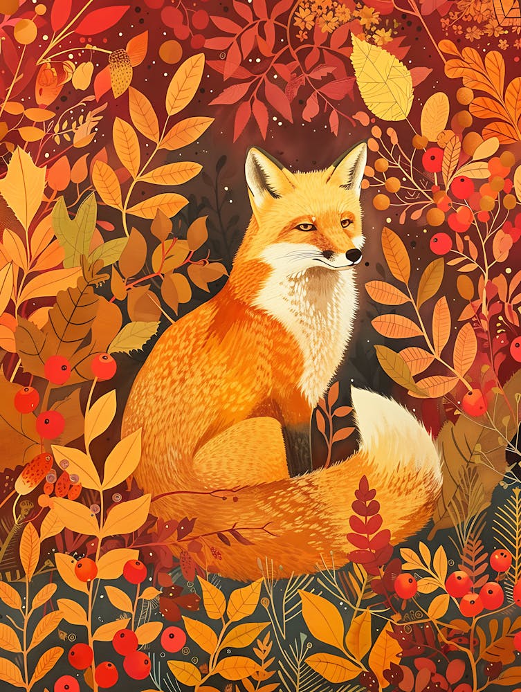 Solitary Fox In The Autumn 18