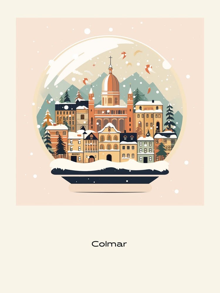 Colmar France Snowglobe Poster