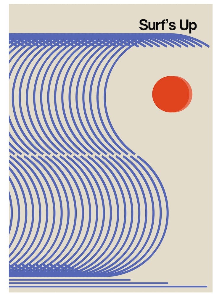 Retro Waves Blue Biscuit