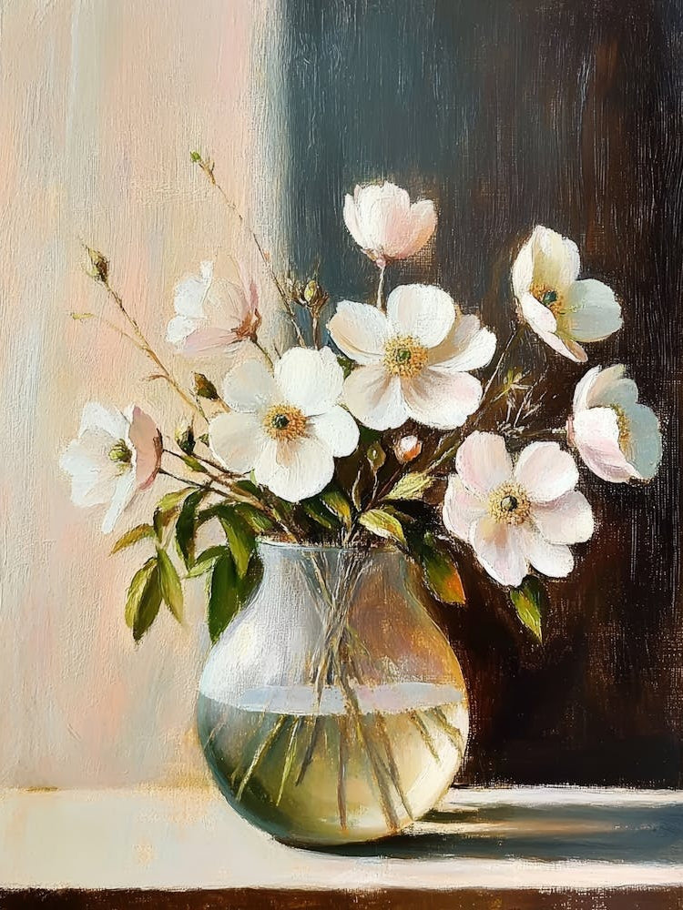 Oil Painting Still Life With Flowers 1
