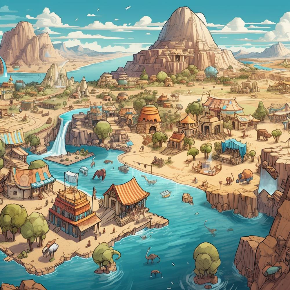 Ibra Animated Town In The Middle Of The Desert Surrounded By La Bed5a466 7fa7 41ea A206 4418995521e6