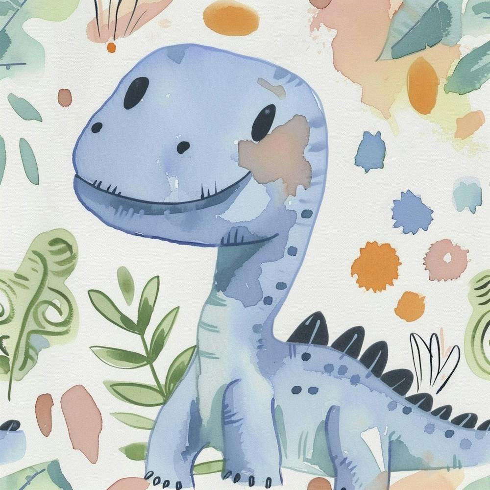 Cute Muted Pastels Giganotosaurus Dinosaur 1