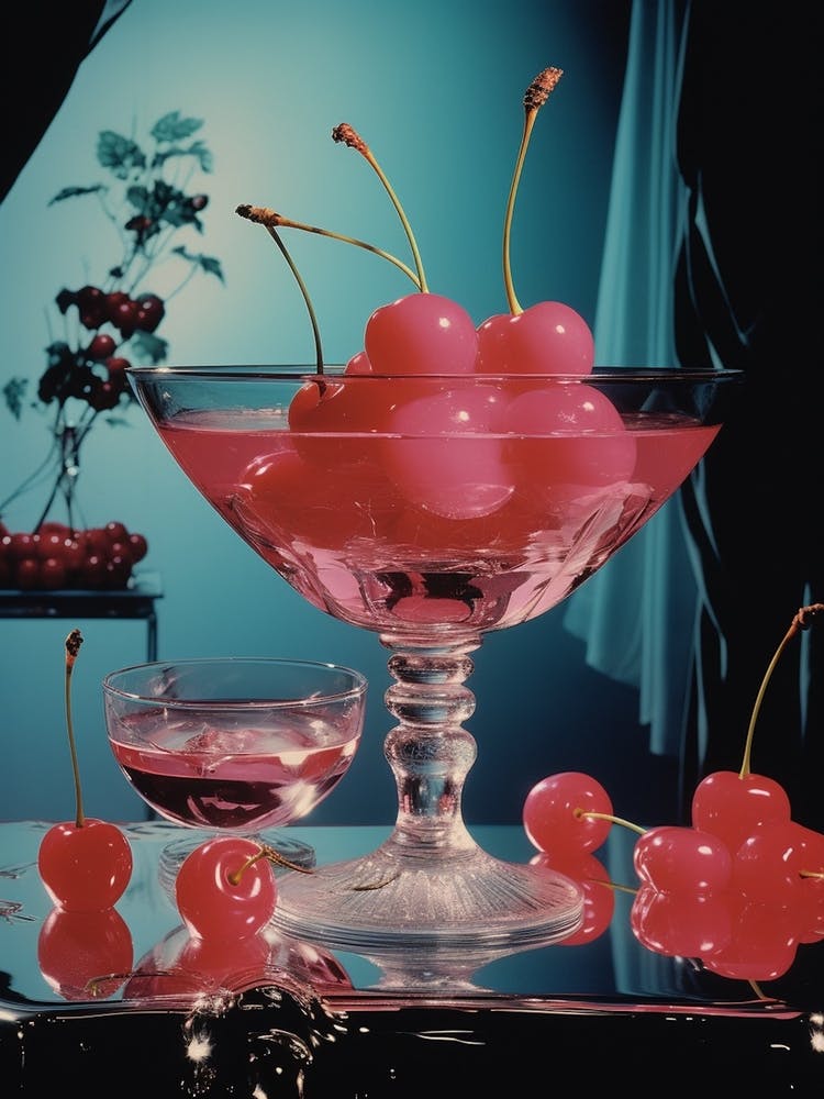 Cherries Retro Photography Style 1