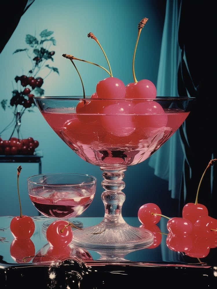 Cherries Retro Photography Style 1