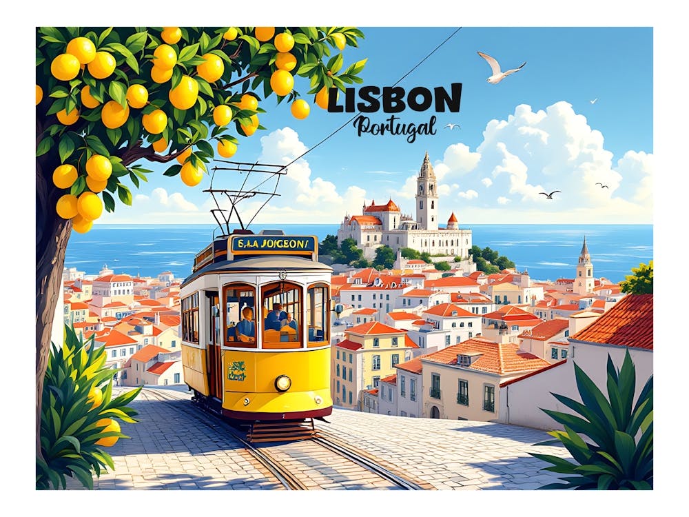 Lisbon Portugal Vintage Travel V 08