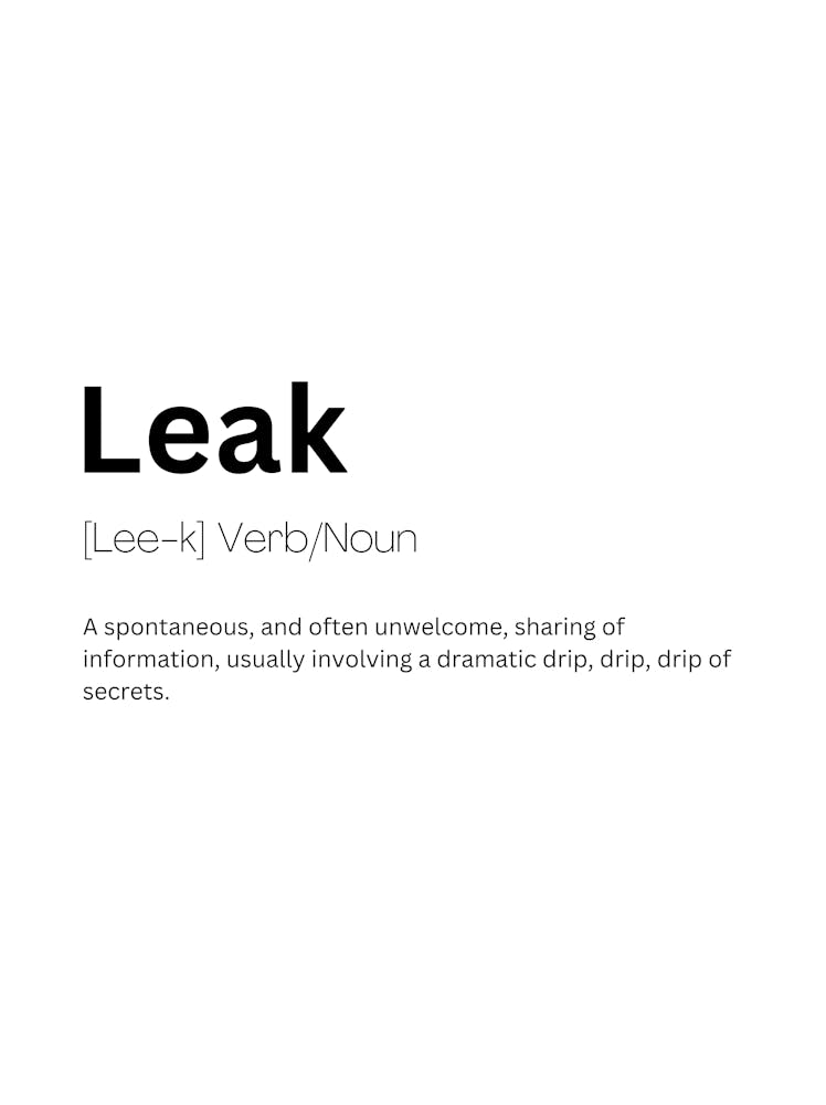 Leak Definition Meaning