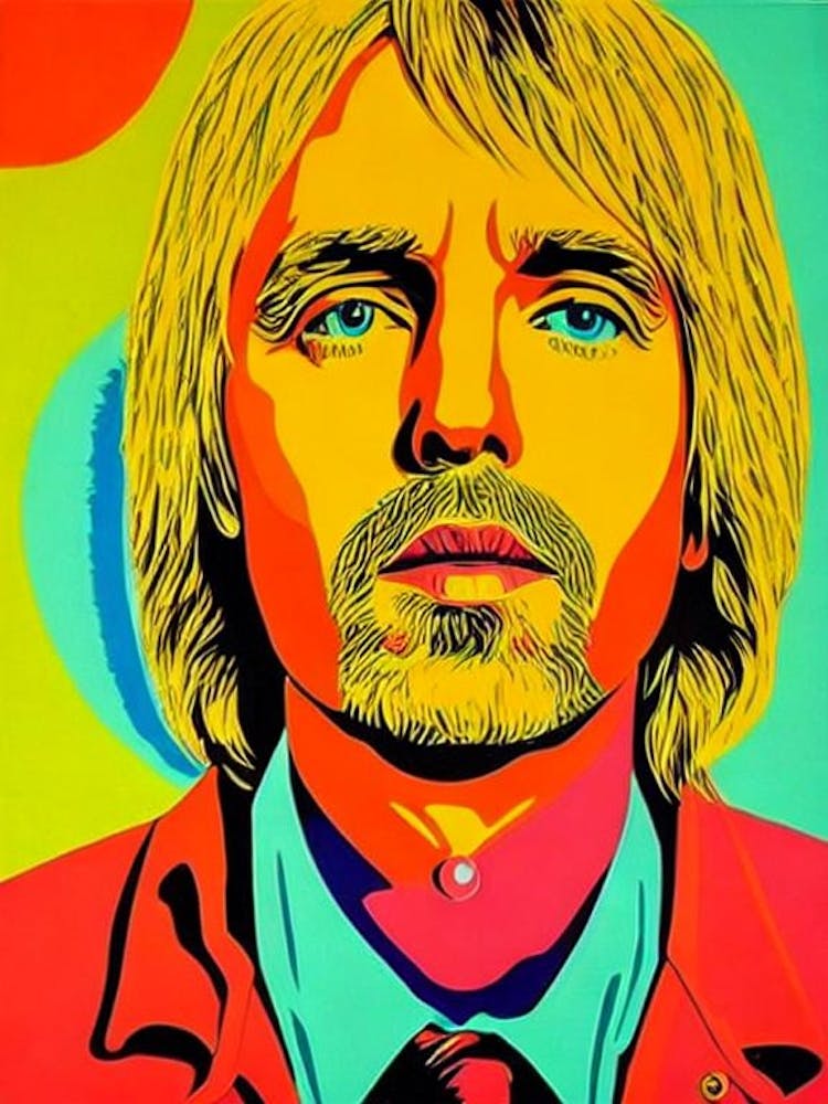 Tom 2 Petty And The Heartbreakers Colourful Pop Art