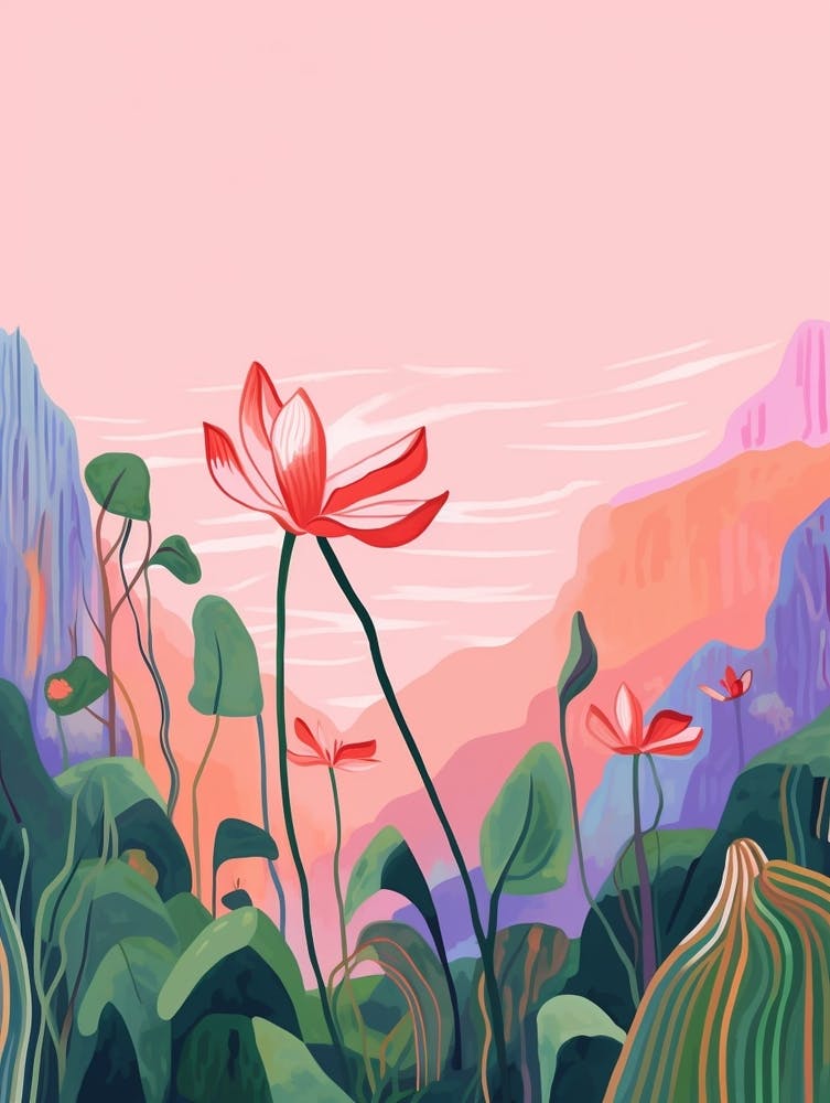 Boho Wildflower Painting Shooting Star 1