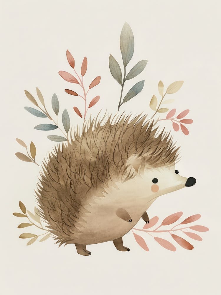 Charming Nursery Kids Animals Hedgehog 2