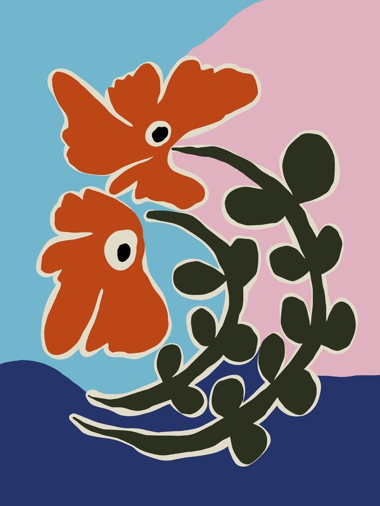 Retro minimal flower V