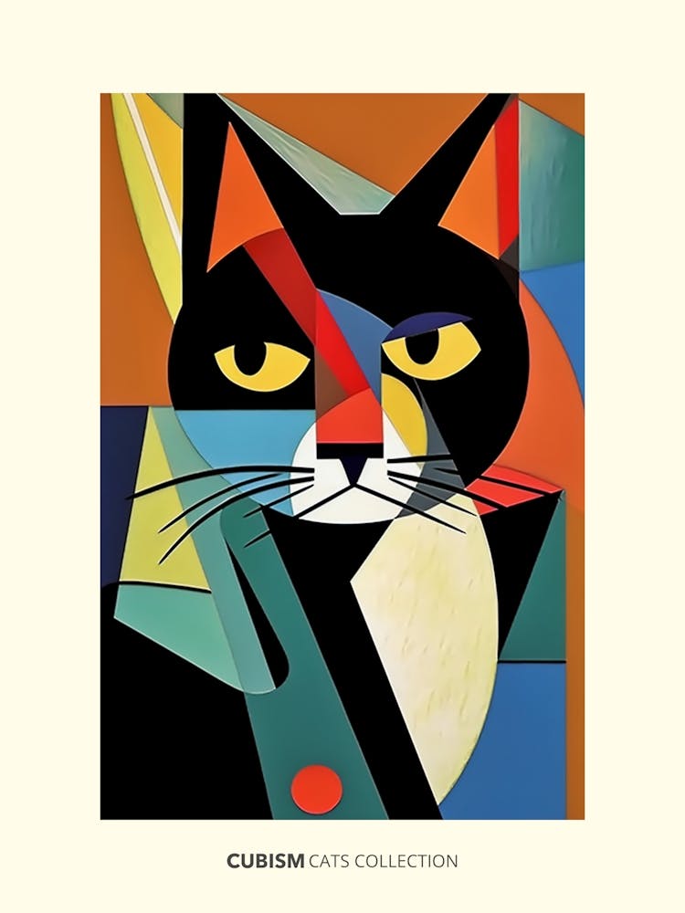 Picasso Inspired Cats Cubism Collection