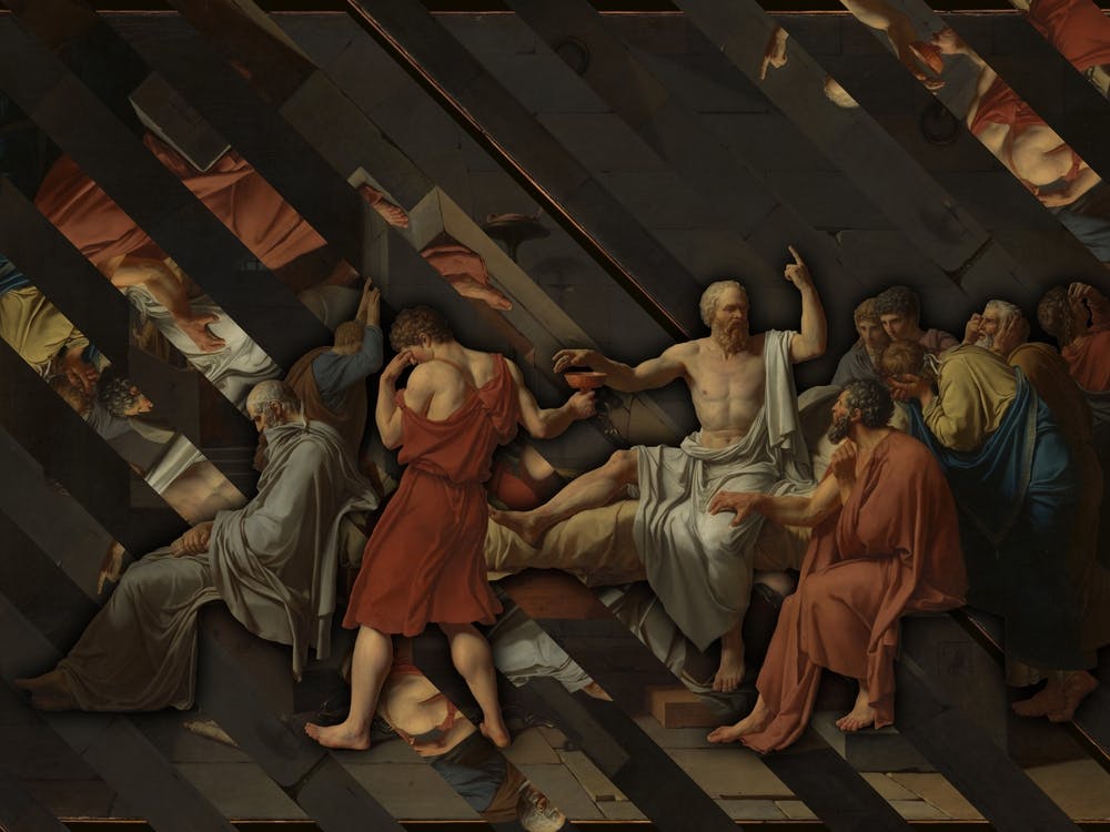 The Death Of Socrates by Jacques-Louis David Reconstructed