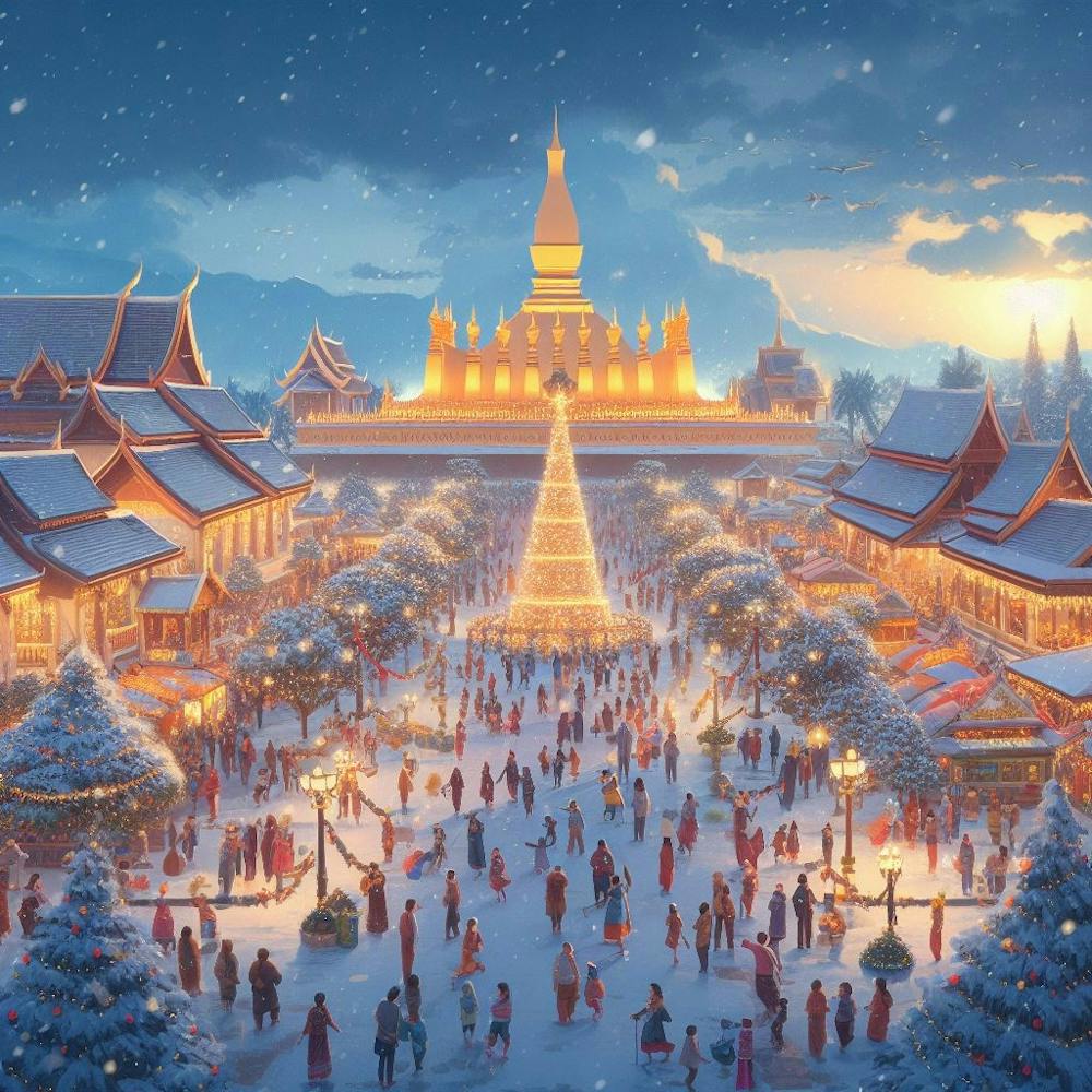 Christmas Village in Laos