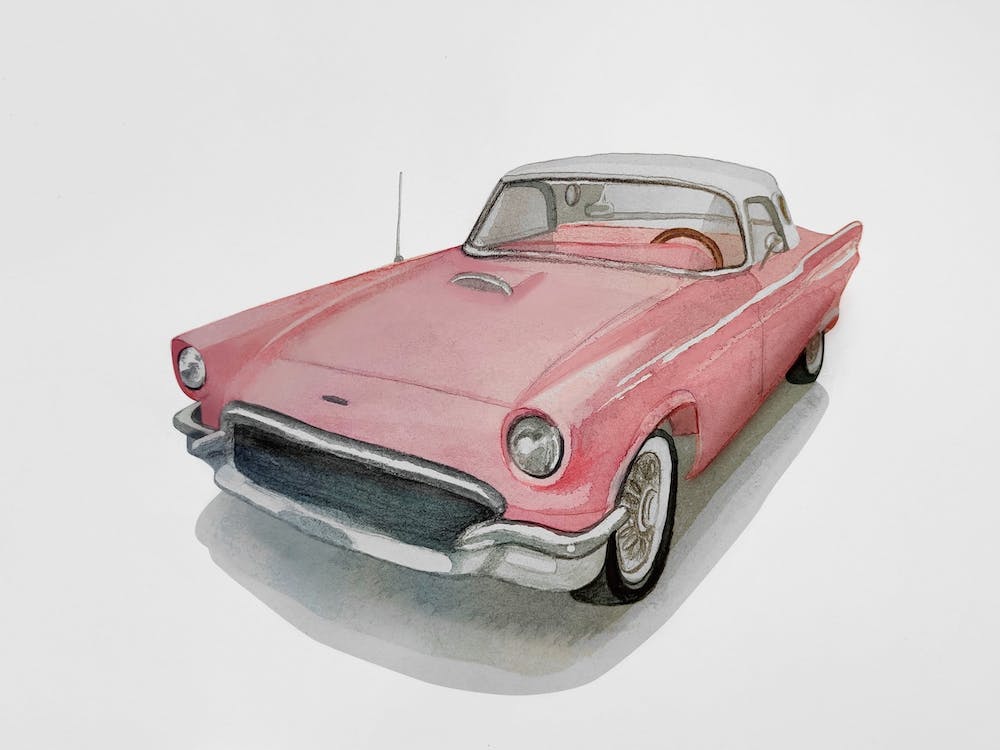 Pink Classic Car