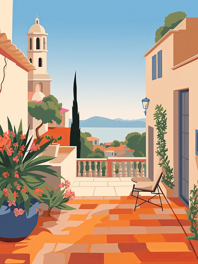 Algarve, Portugal, Graphic Illustration 4